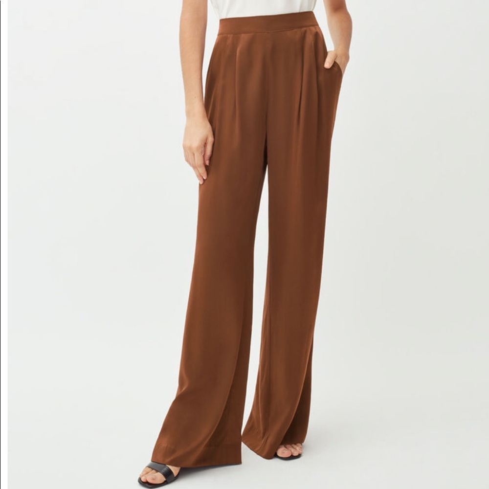 Cuyana - Washable Charmeuse Wide-Leg Pant